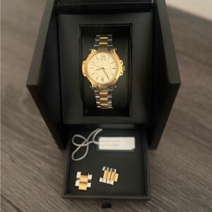 Gold and Silver women’s icelink watch